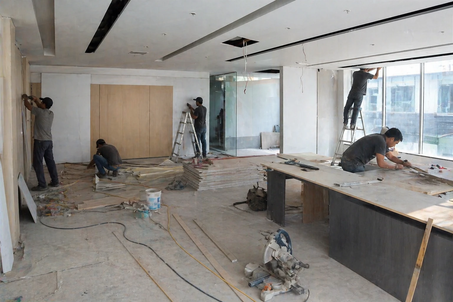 Proyek renovasi kantor di Slawi - CV Yoshierizal